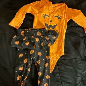 Baby Girl Halloween Pumpkin Outfit